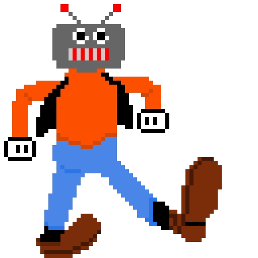 Goofy (from mickey mouse) with robot head