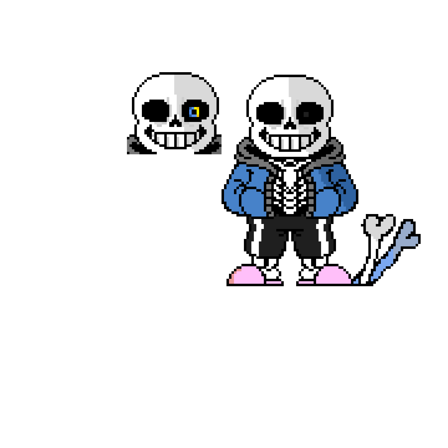 sans with shade effect