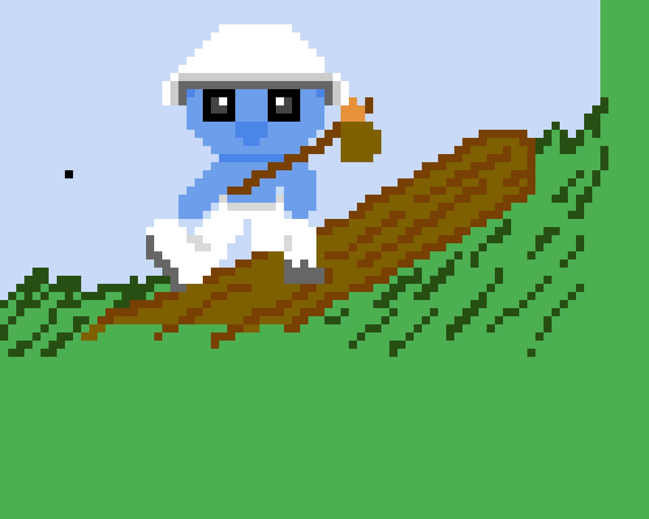 blinking smurf cat gif