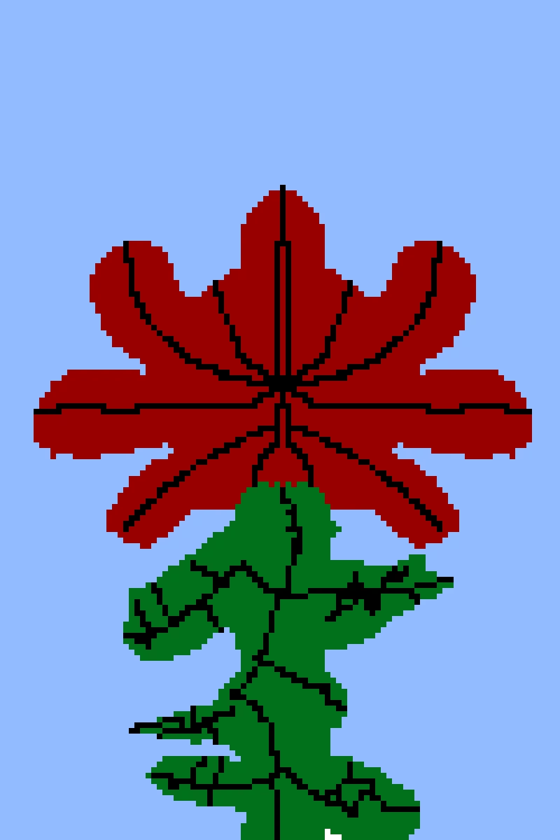 Controlled sketch flower.