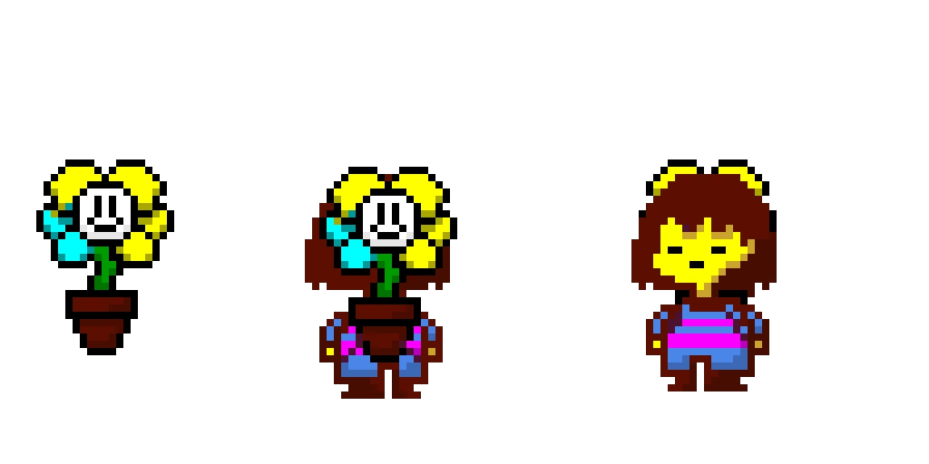 Frisk and Flowey