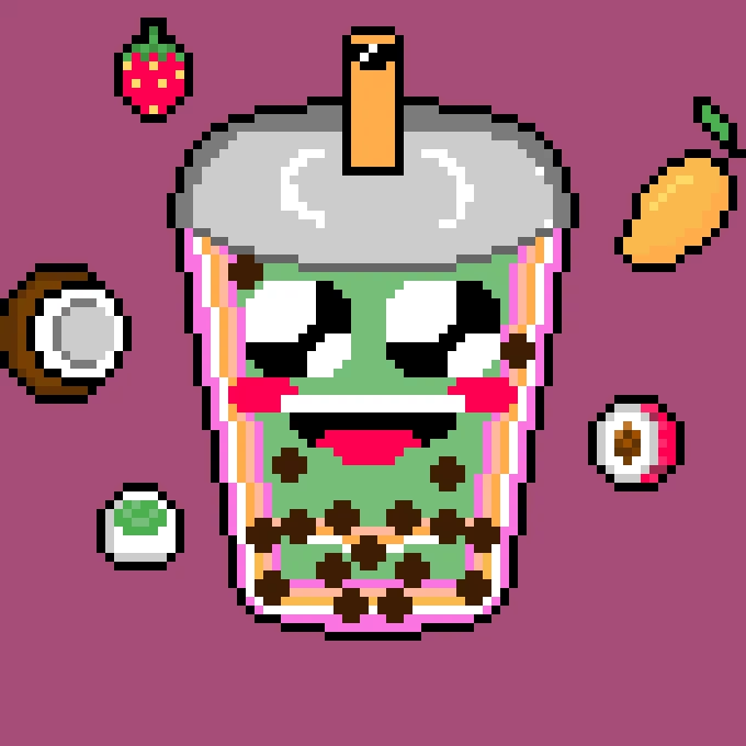 strawberry coconut lychee mango matcha boba thanks jeashanle