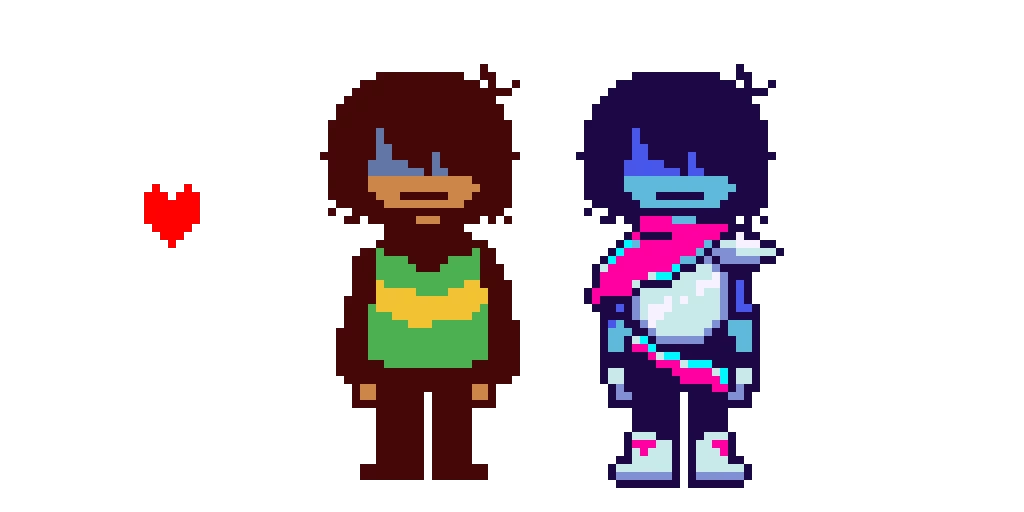 kris dreemurr sprite design i made deltarune fanart