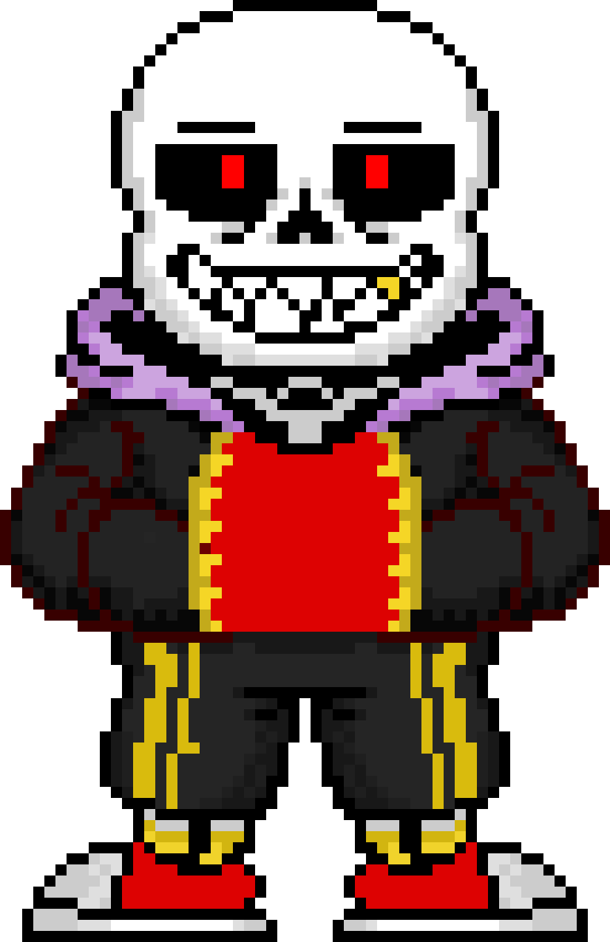 Pacifist fell sans credits to snas pixel art