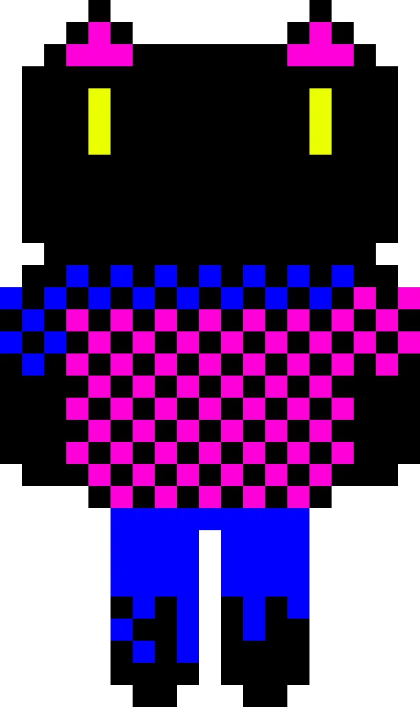 huminoid cat with no texture shirt