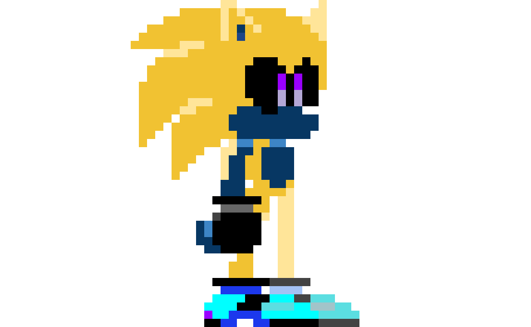 Photo negative notebook sonic pixel art