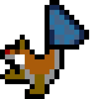 flag squirrel now in rainbow