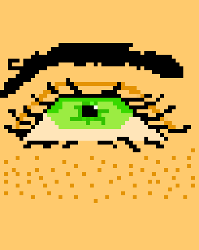 Emerald eye with freckles (plz get to 15 likes)