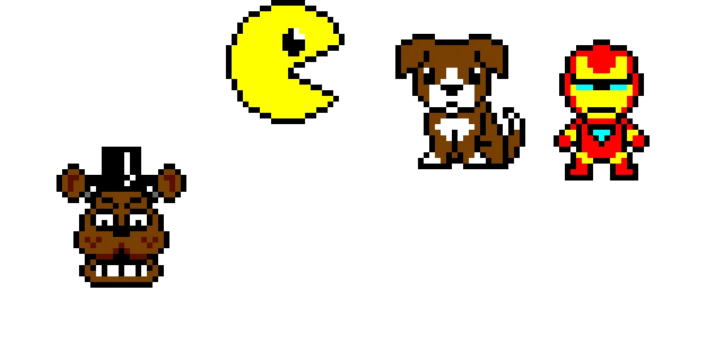 freddy fazbear packman dog iron man