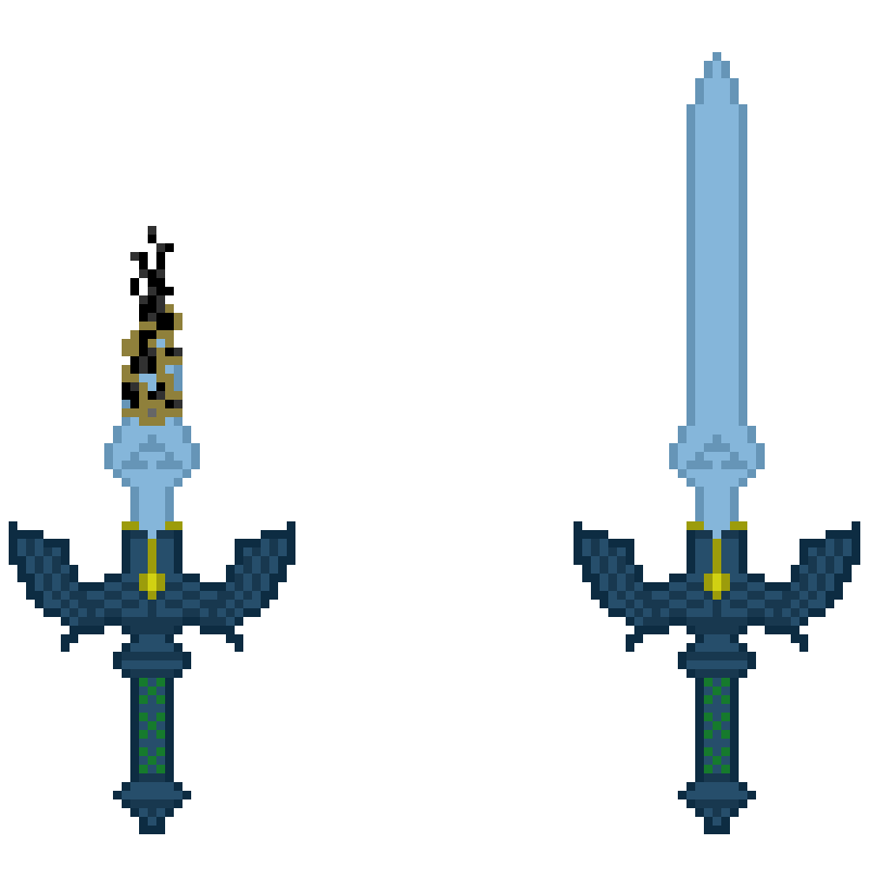 Ok Master Sword Totk Decayed Master Sword Pixel Art