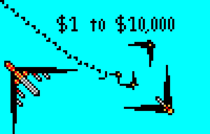 $1 to $10,000 (US dollars) Bladed Boomerang