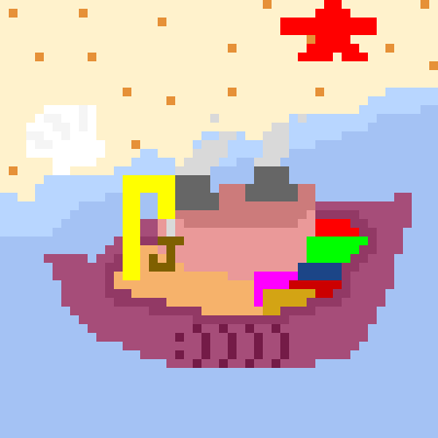 A toy cargo boat delivering toy cars :))))))))))))))))))))))))))))))))))) (Requested by... Chaos?)