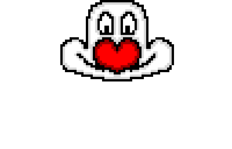 Clown with heart nose