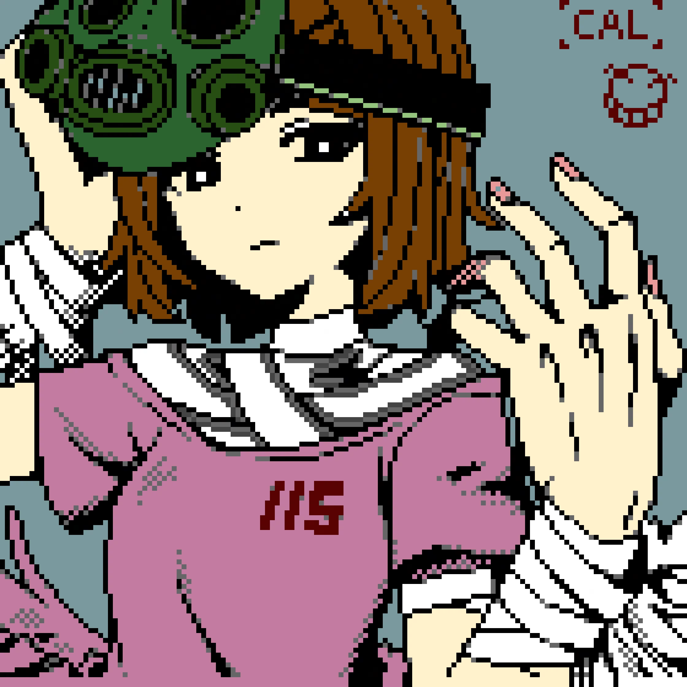 colored i shaded the bandages at her neck challenge done