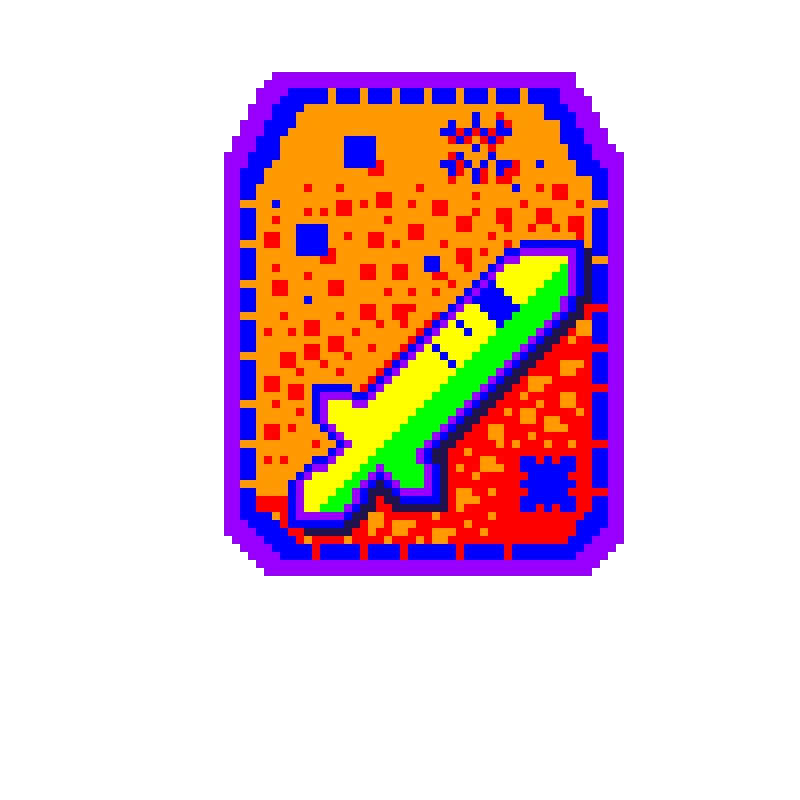 colors from ze rainbow shined down to this card