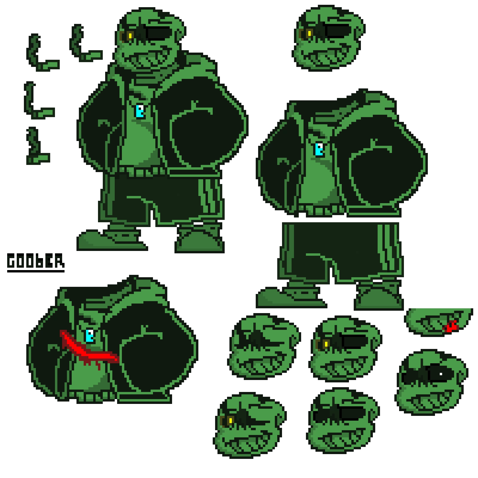 decided to redo my outspare sans sprite and i think it turned out alright d