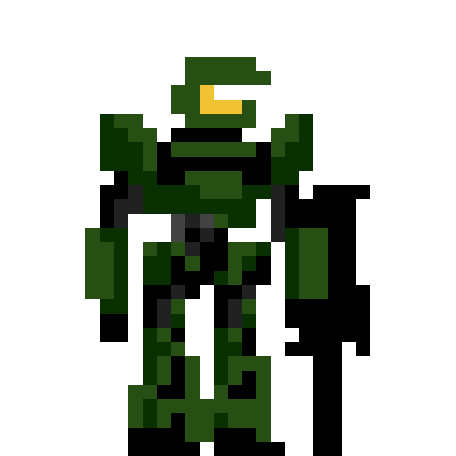 finished master chief (but green armor)