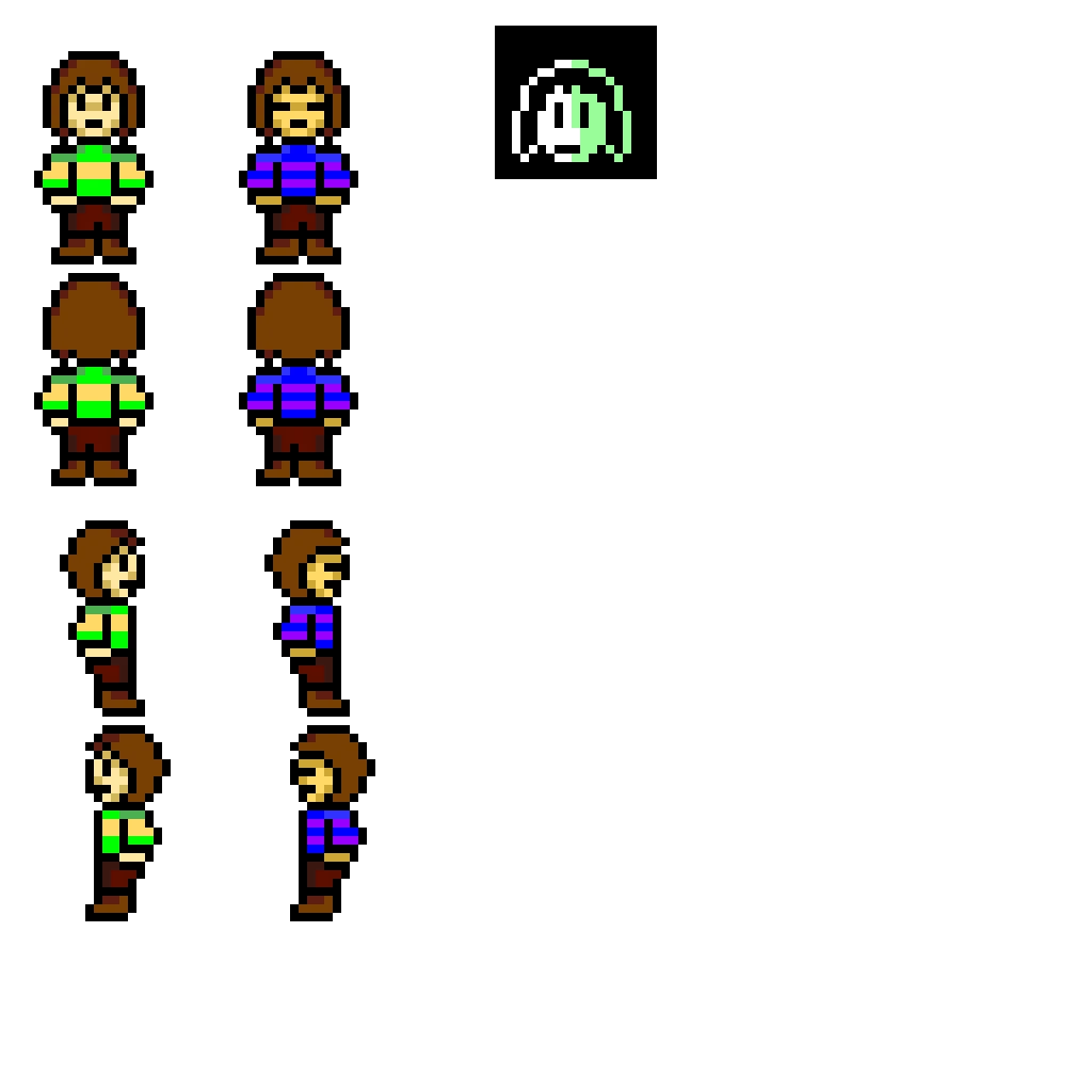 frisk and chara for the underwild project