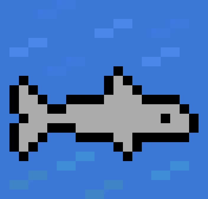 little shark boi swimming in the ocean