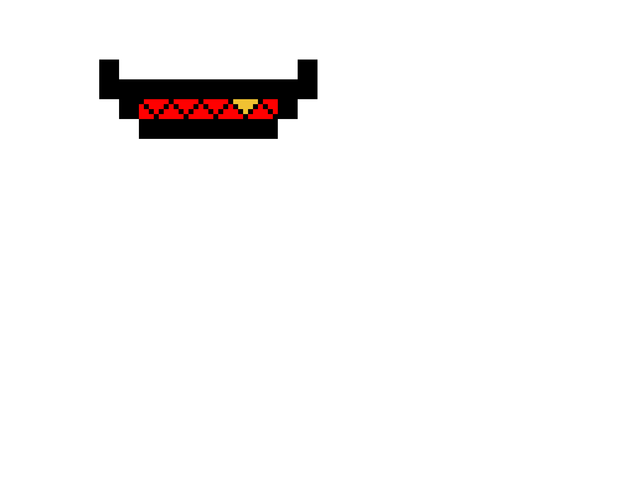 made fell’s teeth with eye’s suggestion with making it 4x4 for the regular pixels