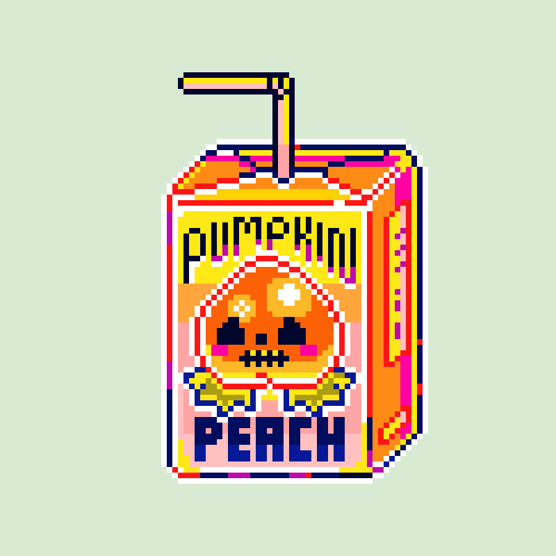 pumpkin-peach-juice-halloween-art