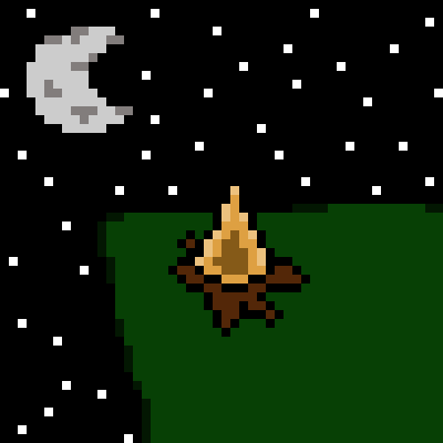 relaxing under the stars sorry if this is bad i am not good at animating