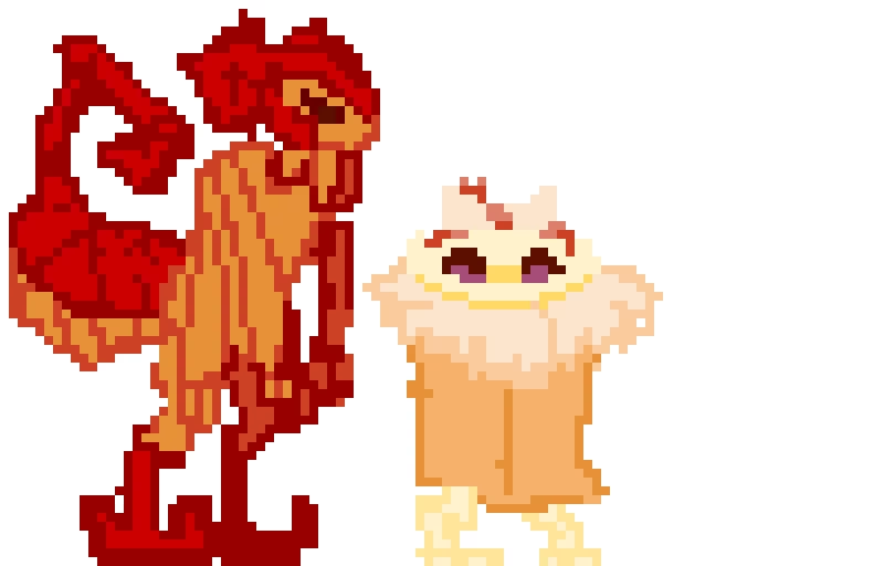 rillo and memo concept art for my game