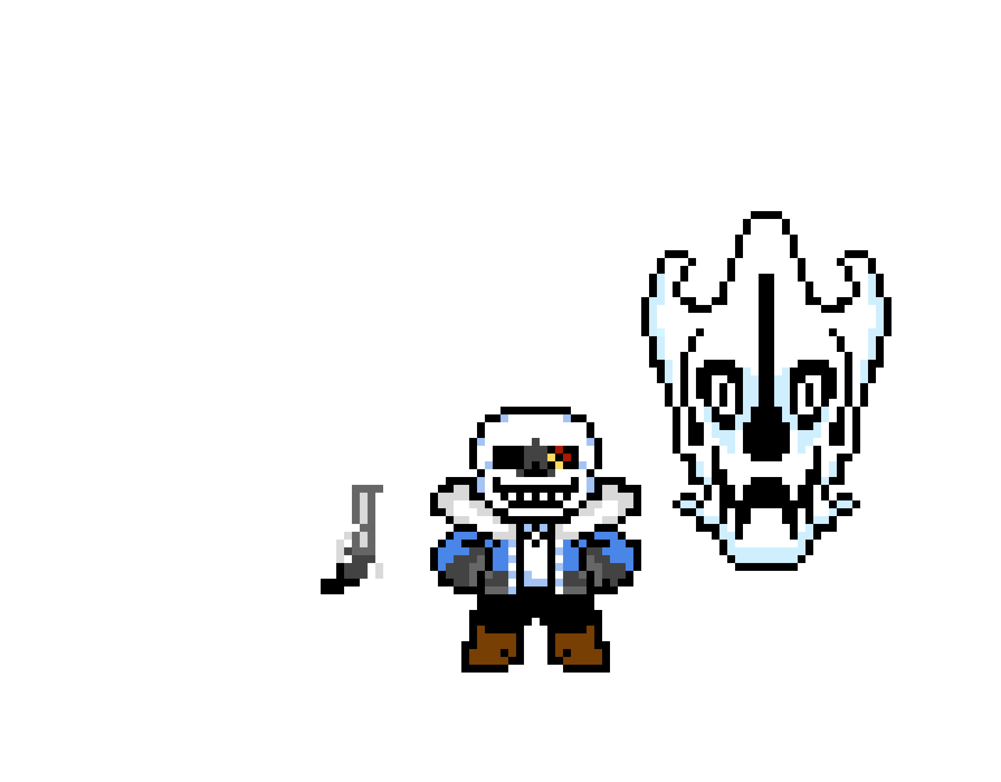 Sans, a gaster blaster, and a revolver, nothin wrong here