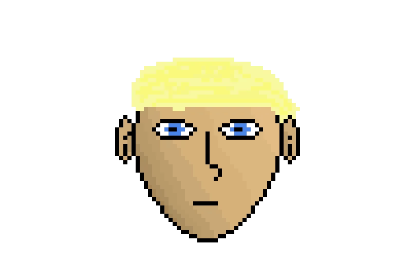 tan blond with blue eyes