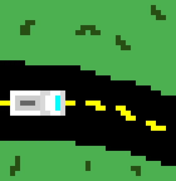 Truck driving on road