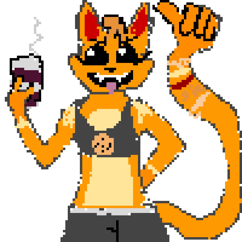 catfiene frowning critters fanart