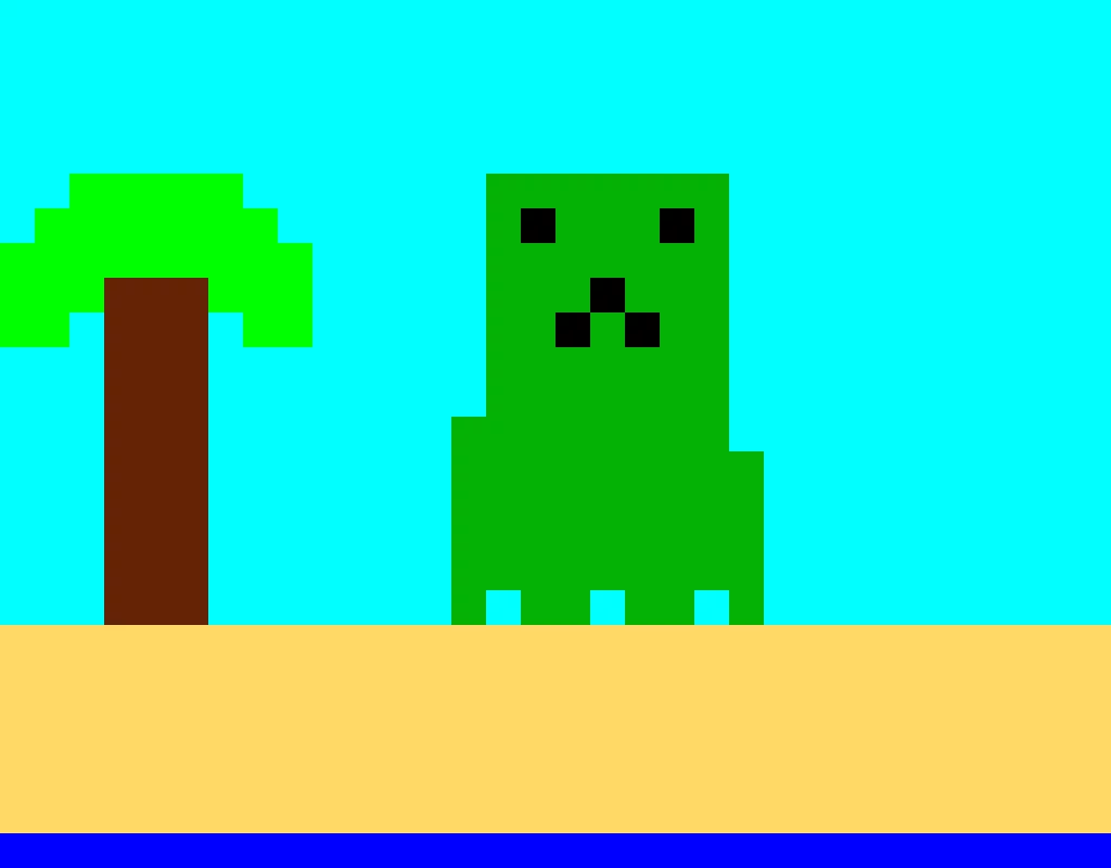 Creeper at beach request from  @tylerevansthepencil