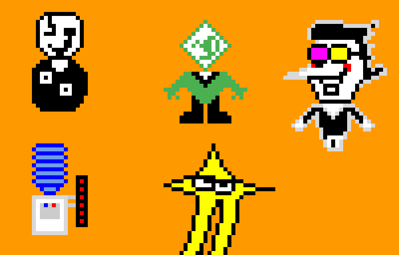 deltarune characters drawn from memory