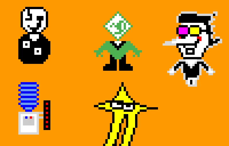 deltarune characters drawn from memory