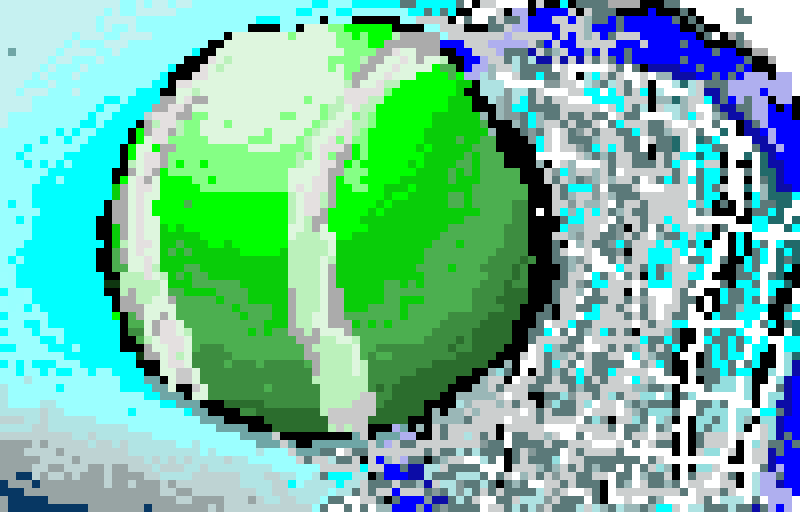 My first pixel art..... racket didnt come out good