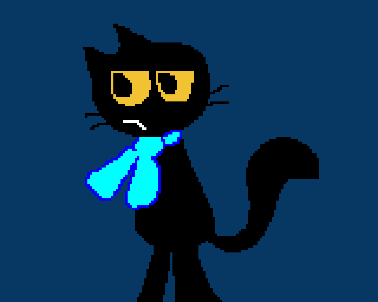 Opposites Attract!! <3 with my ocs Shadow (black cat female) and Scott (white cat male)