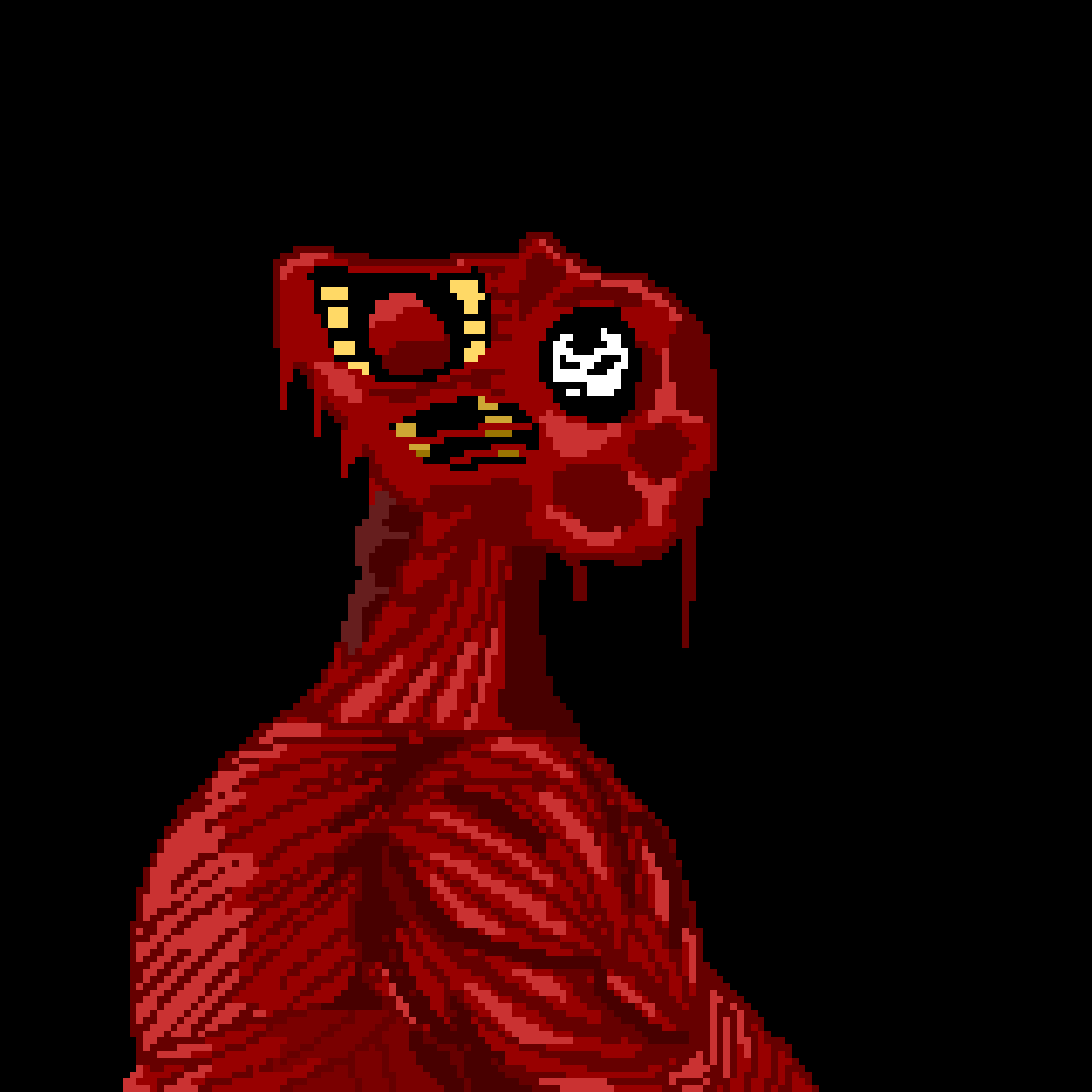 The melted:reimagined. creds to @Space_horror for letting me redraw the character