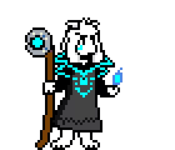Asriel deltarune battle sprite (credit to @someone_doing_stuff)