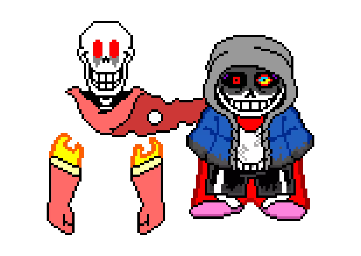 Dust Sans and Phantom Papyrus (Made from Scratch)
