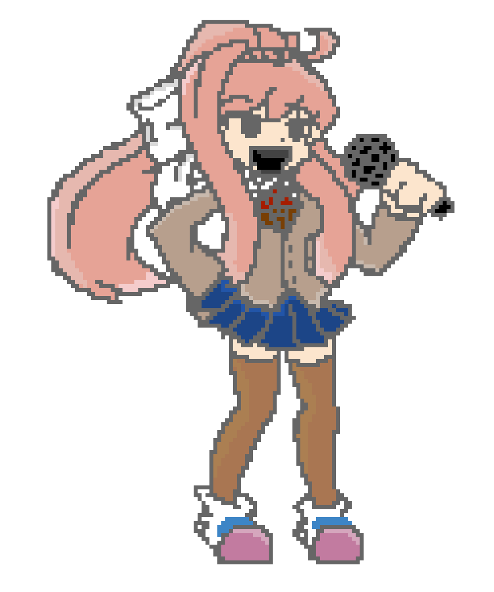 Monika FNF Idle Stance w/ color (OG by @avalanchegamer04)