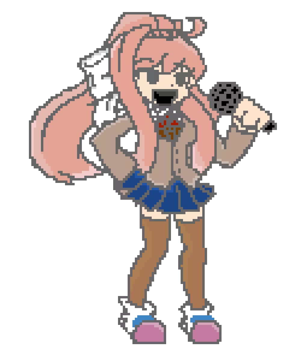 Monika FNF Idle Stance w/ color (OG by @avalanchegamer04)