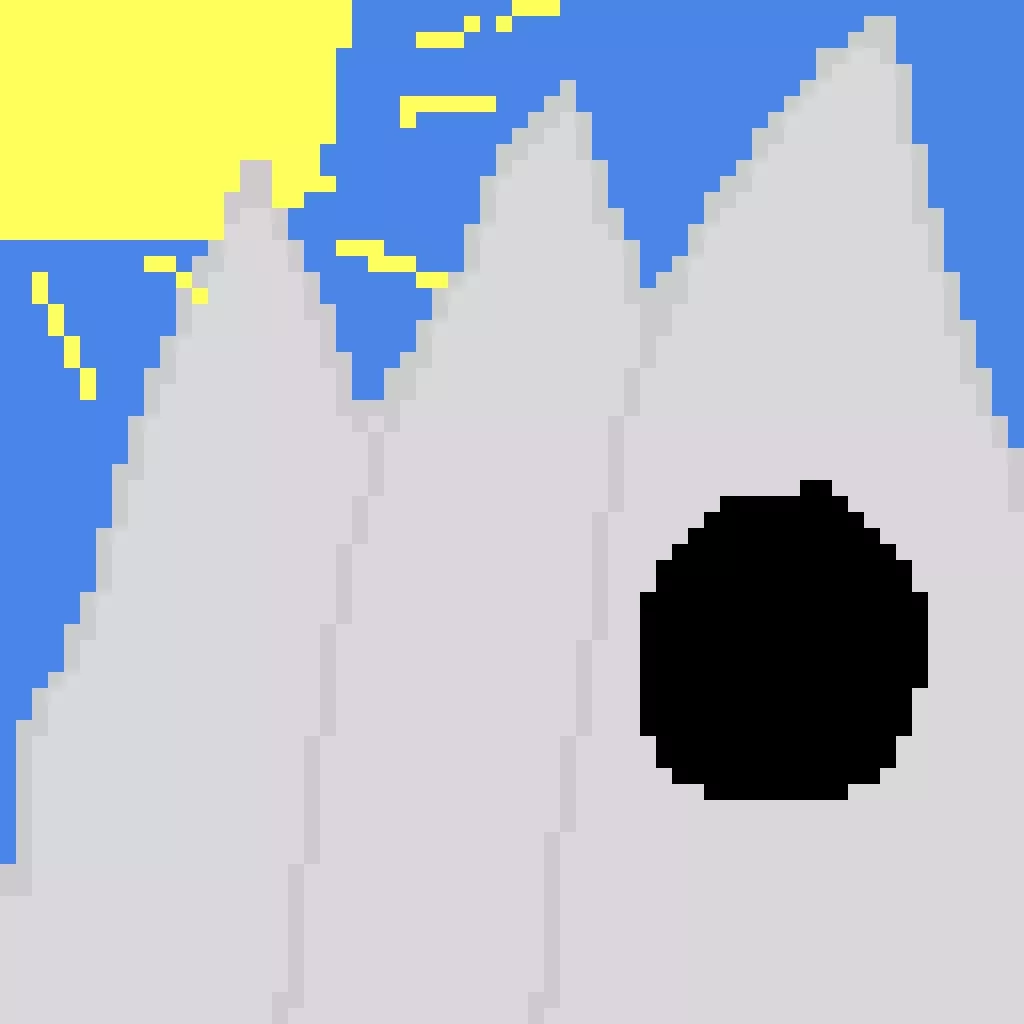 Mountains with caves