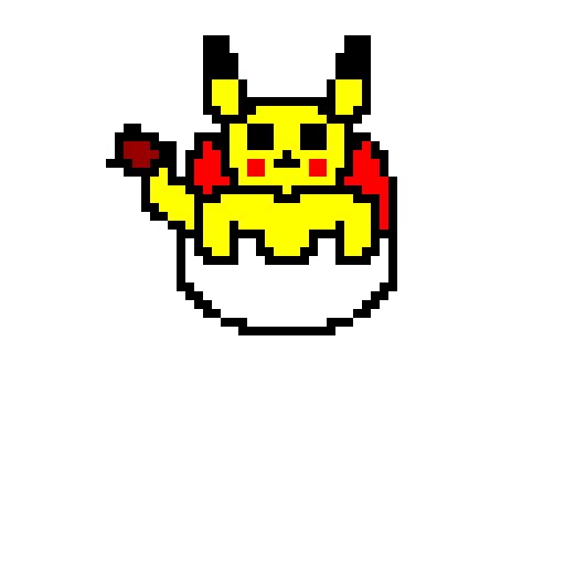 Pikachu popping out of a pokeball