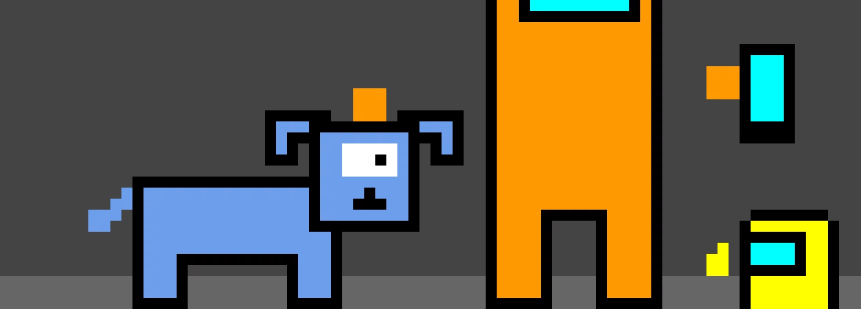 Among us dog and mini crewmate are innocent and the dog is scared of losing he owner