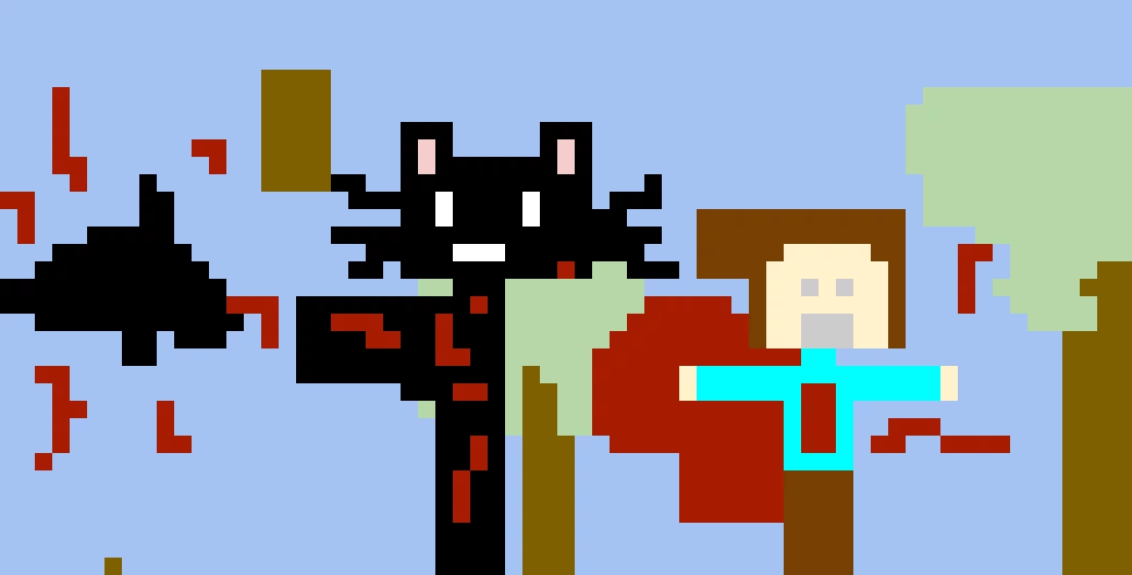 Be careful cartoon cat 