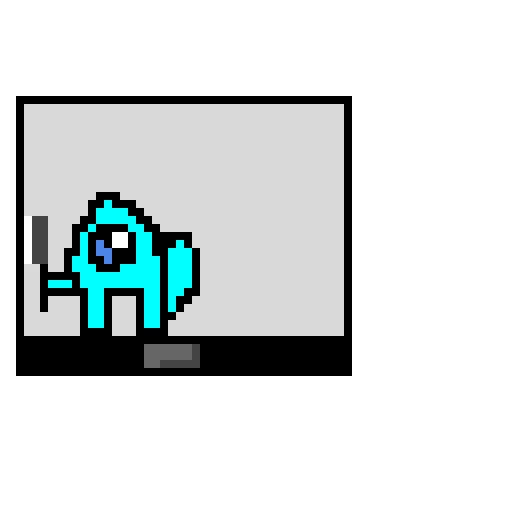 me on my tablet playing among us