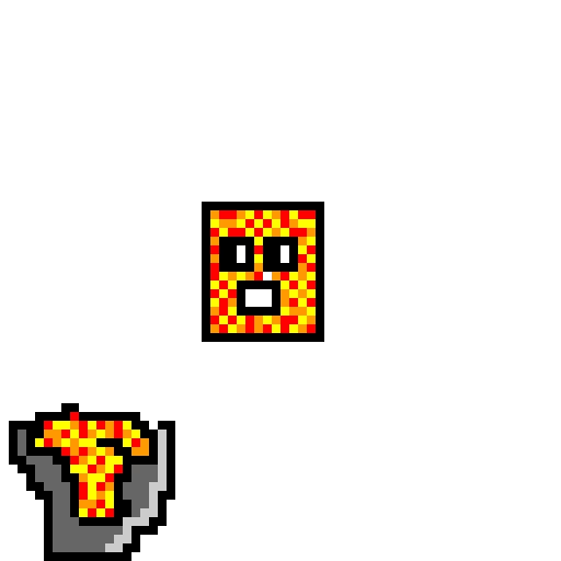 prestonplayz minecraft head and lava bucket idk why i did this i was just bored