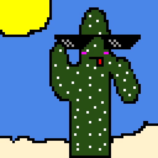 remake of my cactus drawing from art