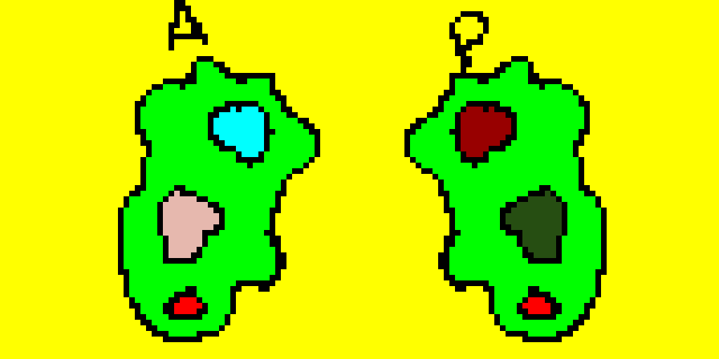 Something for science its a plant vs animal cells pixel art
