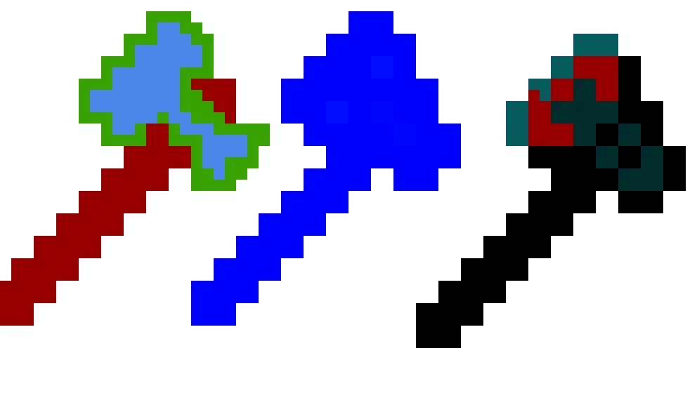 the april fools axe full on blue axe and the bloody axe